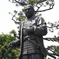 A statue of Tokugawa Ieyasu stands in Okazaki Park in Okazaki, Aichi Prefecture. Okazaki's grapes, Ieyasu legacy reel in tourists