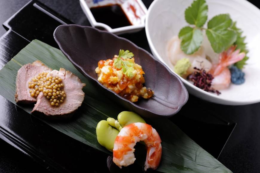 A Japanese dish served at Uwotoku, a top restaurant in Tokyo