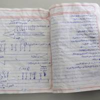 This notebook belonging to an al-Qaida fighter, found in a former militant training camp in southern Yemen in May, contains diagrams of various types of ambushes. Abandoned al-Qaida camp offers glimpse of caliphate