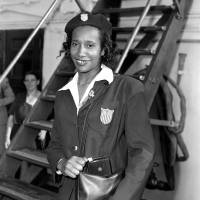 Historic achievement: American Alice Coachman, seen here in New York after returning from the 1948 London Games, became the first black woman to win an Olympic gold medal when she captured the high jump. First black woman to win Olympic gold dies at 90