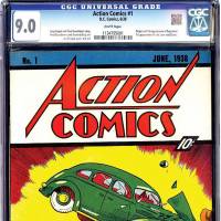 This 2014 photo provided by eBay shows a rare, nearly flawless copy of Superman’s comic-book debut, which has sold for $3.2 million. Created by Cleveland teenagers Jerry Siegel and Joe Shuster, Action Comics No. 1 introduces the Man of Steel’s Kryptonian backstory, earthly role as reporter Clark Kent and identity as a champion of the oppressed. About 100 to 150 copies are believed to exist, only a handful of them in top condition. The book just sold got a seldom-seen 9.0 on a 10-point scale used to measure vintage comic books’ condition. Rare copy of Superman comic book fetches $3.2 million