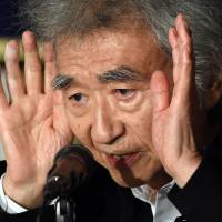 Fit again: Maestro Seiji Ozawa speaks at a news conference Monday. Japan festival renamed after the now-healthier maestro Seiji Ozawa