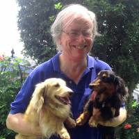 The good life: English-language educator David Paul with two of his lucky dogs at his home in Hiroshima. Constructivist 'Pied Piper' of English education rebuilds after hitting rock bottom