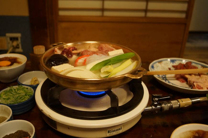 Miyakagi On the boil: The shirataki chicken nabe (hot pot) at Miyakagi involves quite a spread, making it ideal for sharing and great for families. | ADAM MILLER