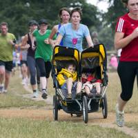 Run for your life: Joggers participate in a parkrun at southwestern London’s Bushy Park in August. Benefits of parkrun go well beyond physical