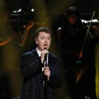 Pretty good year: British soul-pop artist Sam Smith performs at the 42nd American Music Awards in November. Smith earned six Grammy nominations for his album, In the Lonely Hour. Sam Smith, Beyonce, Pharrell top Grammy nominations