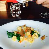 Divine dish: One of the standouts at Sensi by Heinz Beck is the duck tortelli served with freshly shaved truffles. Heinz Beck brings his Michelin-star flavors to Tokyo