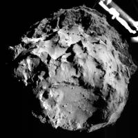Cosmic puzzle: The Rosetta Lander Imaging System shows the surface of comet 67P/Churyumov-Gerasimenko during the Philae Lander's descent in November last year. Shooting stars 'come from comet dust'