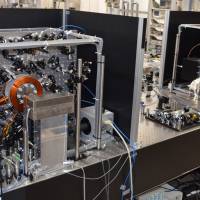 This handout picture released from University of Tokyo on Monday shows a pair of “Cryogenic optical lattice clocks” that will lose a second only every 16 billion years in Tokyo. The research team led by Hidetoshi Katori, a professor at the University of Tokyo, believes it has taken the technology way beyond the atomic clocks that are currently used to define the “second.” Never be late again: Japan 'cryogenic' clocks keep time for 16 billion years