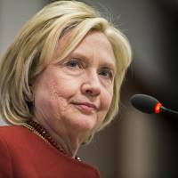 Former U.S. Secretary of State Hillary Rodham Clinton delivers remarks during the 2015 Toner Prize for Excellence in Political Reporting award in Washington on Monday, when she also discussed an economic agenda. Clinton previews economic themes of possible 2016 campaign