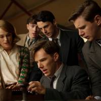 At war with the world: Benedict Cumberbatch (center) and Keira Knightley (left) play Alan Turing and his assistant, Joan Clarke, in “The Imitation Game,” the story of how a British team broke the Nazis’ Enigma code. Benedict Cumberbatch, Keira Knightley and Graham Moore reflect on the complexities of Alan Turing