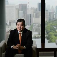 Tatsuo Yasunaga, president and CEO of Mitsui & Co., poses during an interview in Tokyo on Tuesday. Mitsui CEO eyes food, retail amid profit slump
