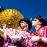 Revellers take part in the 19th Gay Pride parade along Paulista Avenue in Sao Paulo on Sunday. Sao Paulo gay pride parade organizers hopeful 2 million will attend