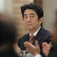 Prime Minister Shinzo Abe attends the International Conference on The Future of Asia in Tokyo on May 21. Japan and the Asian Development Bank plan to boost funding for what they term high-quality infrastructure projects in Asia to about $110 billion over the next five years. Abe is said to be in a bind over his hopes to realize a visit by Russian President Vladimir Putin this year and keeping Russia under sanctions from drawing closer to an ever-assertive China. Abe quandary: How to court Putin and still maintain sanctions over Crimea