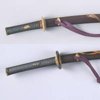 A pair of 18th-century hunting scabbards are decorated with ears of rice and wild geese motifs. The Edo samurai knew how to look sharp