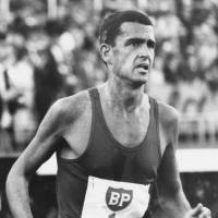 Australia’s Ron Clarke, seen here running in Europe during the 1960s, set 17 world records during his career and earned the bronze medal in the 10,000 meters at the 1964 Tokyo Olympics. Clarke’s legendary records still resonate 50 years later