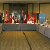 Officials from 12 countries participating in negotiations on the proposed Trans-Pacific Partnership free trade agreement hold a meeting in Lahaina, Hawaii, on Tuesday. Japan to accept effective tariff cut for imported wheat at TPP talks