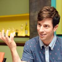 Patrick Harlan speaks about his career in Japan during an interview in Tokyo on June 30. Patrick Harlan, an American who can make the Japanese giggle
