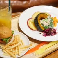 A perfect combination: Mini-burgers and vegetables keep active kids and frazzled parents happy. A child's dream day: lunch, ice-cream and fun at the park