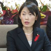 Environment Minister Tamayo Marukawa speaks during an interview at the ministry in Tokyo on Thursday. New environment chief vows to engage communities targeted for nuclear waste facility