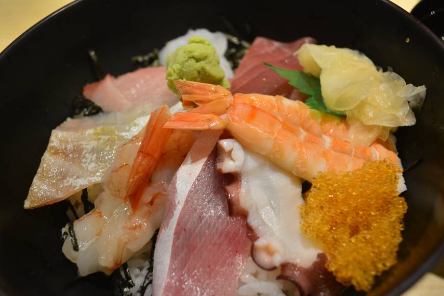 Totoya From market: Kaisendon seafood rice bowl with fresh catches. | J.J. O'DONOGHUE