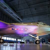 A Lockheed Martin F-35 Lightning II fighter jet is seen in its hanger at Patuxent River Naval Air Station in Maryland in October. Lockheed F-35 jets to join U.K. air shows, U.S. Air Force confirms