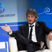 Sean Penn speaks during a forum with young entrepreneurs during the IMF and World Bank annual meeting in Lima in this Oct. 8 file photo. Guzman's secret meeting with U.S. actor Sean Penn led to drug lord's recapture