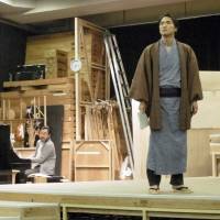 Traveling back: Takehiro Hira rehearses for his role in Kaku Onna as Tosui Nakarai, the man who may have had a romance with one of Japan's most famous female writers, Ichiyo Higuchi. Takehiro Hira steps into a 19th-century affair in the award-winning 'Kaku Onna'