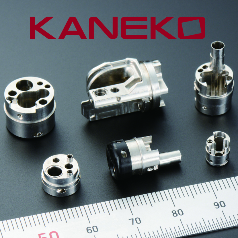 Components used in medical endoscopes, machined by Kaneko Manufacturing Co.