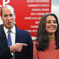 Britain’s Prince William and Kate, Duchess of Cambridge, smile as they visit the mentoring prograe of the XLP project in London on March 11. Prince William and wife to visit Taj Mahal, pay respects at terrorist-hit Mumbai hotel