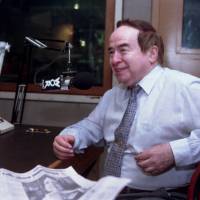 TV personality Joe Franklin is seen in 1993 in New York. Franklin died in January 2015. A collection of celebrity memorabilia once owned by Franklin is coming up for auction in Saco, Maine. It includes a baseball glove belonging to Babe Ruth, Walt Disney's Mickey Mouse ears and Steve McQueen's leather jacket. Maine auctioneer to put radio legend's trove on block, including John Wayne's Stetson, Mickey's ears