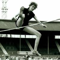 Iolanda Balas, seen competing in London in 1962, defended her Olympic high jump title at the 1964 Tokyo Games. Balas raised bar with win streak, records