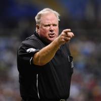 Tim Welke, seen in a 2013 file photo, worked 33 seasons as an MLB umpire. He announced his retirement on Wednesday. MLB umpire Welke retires after 33 seasons