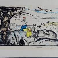 This handout photo released by Oslo police Wednesday shows the hand-colored lithograph “Historien” by Edvard Munch stolen from a gallery in Oslo in 2009. Norwegian police annouced Monday they found the litograph. Munch lithograph stolen in 2009 recovered in Norway; pair arrested