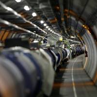 A tunnel at the Large Hadron Collider near Geneva was immobilized by a weasel that invaded a transformer and set off an electrical outage on Thursday night. Pop went the weasel and down went the Large Hadron Collider