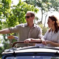 Britain's Prince William and his wife, Catherine, the Duchess of Cambridge, are seen on a safari at Kaziranga National Park in the northeastern state of Assam, India, Wednesday. William, Kate take northeast India safari, focus on endangered species