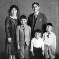 Better days: A portrait of the Fukuharas before World War II shows Harry (left) and Frank (center) with their brother and parents. The unbelievable true story of a Japanese family that went to war with itself