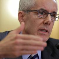 TSA Administrator Peter Neffenger testifies about long lines at airport security checkpoints during a hearing before the House Homeland Security Committee in Washington Wednesday. More screeners coming to hasten airport security lines, embattled TSA's new chief assures