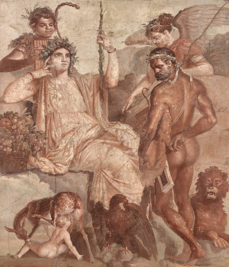 Roman Wall Painting in Pompeii Wall paintings with red architecture (second half of the 1st century BC) | BOSCOREALE, ARCHAEOLOGICAL STOREROOMS
