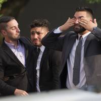 Mourners gather outside the visitation for Pulse nightclub shooting victim Javier Jorge-Reyes Wednesday in Orlando, Florida. Nightclub killer railed at 'filthy ways of the West' on Facebook, searched for his deeds online