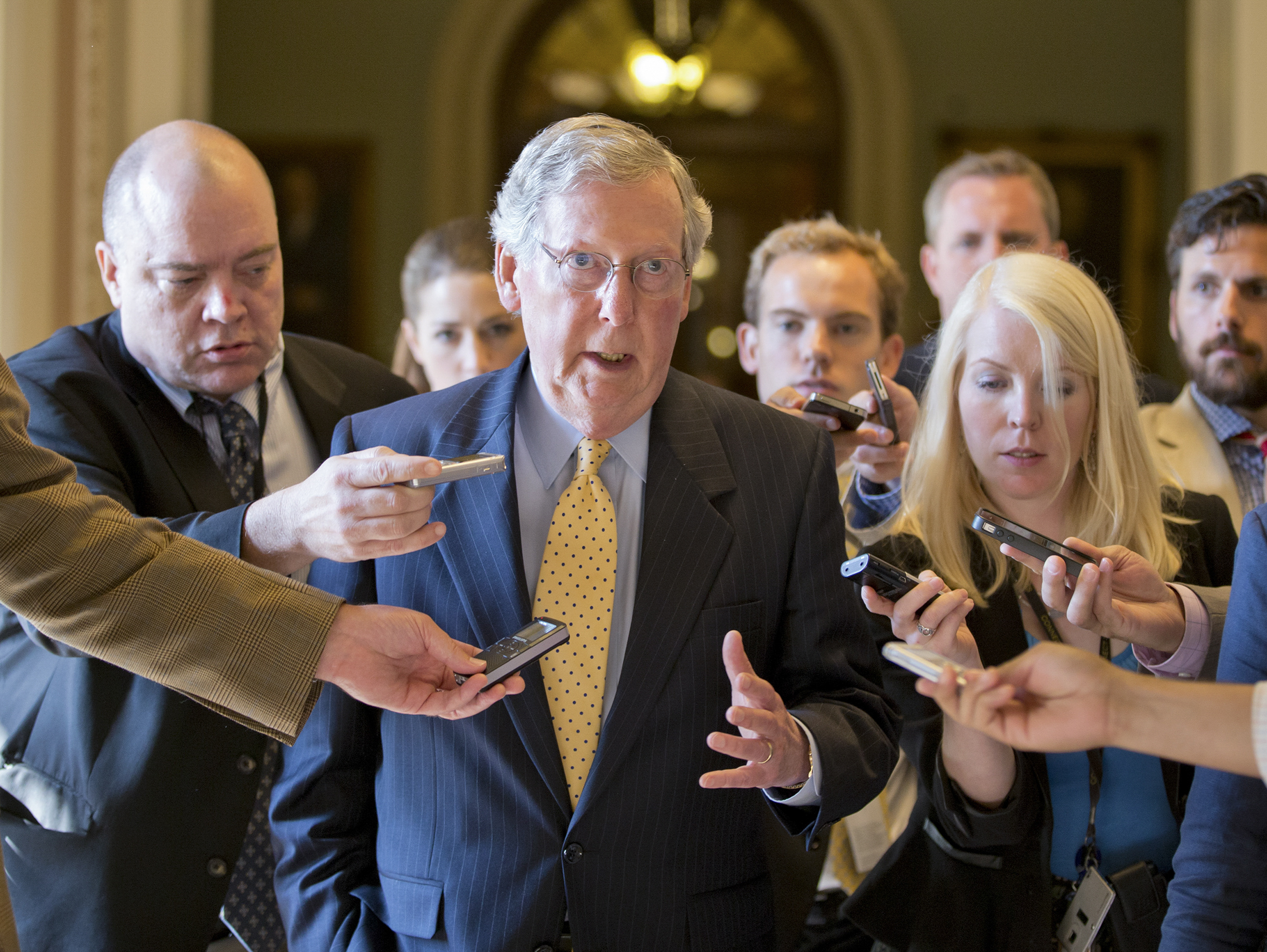 Image result for Senate Majority Leader, Mitch McConnell, Faces the Press about the Upcoming Trump Presidency