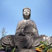 A large stone-carved Buddha statue at Tenshoji Temple, Takayama A spiritual high in the temples of Takayama