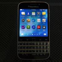The new Blackberry Classic smartphone is displayed during the launch event in New York in 2014. BlackBerry drops Classic, casting doubt on smartphone future