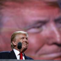 Republican Presidential Candidate Donald Trump speaks during the final day of the Republican National Convention in Cleveland on Thursday. Wall Street investors wary, confused over possibility of Trump presidency