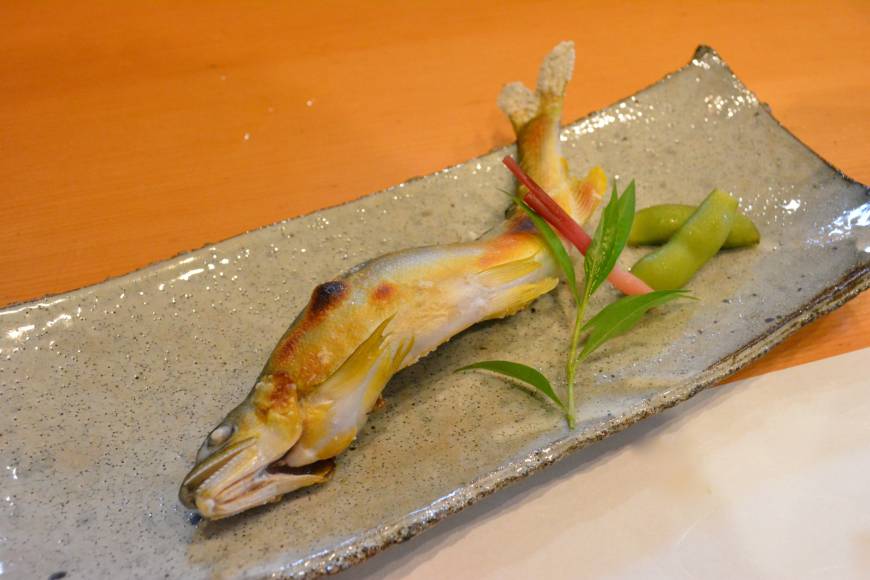 Sara Bent and grilled: There's nothing dainty about the sweetfish at Sara. | J.J. O'DONOGHUE