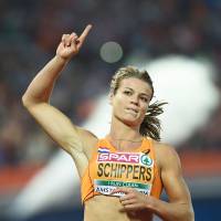 Dutch sprinter Dafne Schippers, seen here in Amsterdam on July 8, won the 100 meters at the Diamond League meet in Monte Carlo, Monaco, on Friday night in 10.94 seconds. Schippers wins solemn Monaco 100