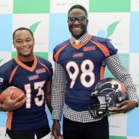 Former University of Michigan quarterback Devin Gardner (right) and his college teammate Jeremy Gallon, a wide receiver, joined the X League’s Nojima Sagamihara Rise this summer. Ex-Wolverines set for Japan debut