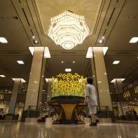 The main lobby of the Imperial Hotel in Tokyo is seen. The management of the luxury hotel is worried the strong yen could lead to a decline in international visitors. Marilyn Monroe's Tokyo honeymoon spot frets over impact of yen rise