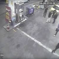 Sunday surveillance video released by Brazil Police shows swimmers from the United States Olympic team appear with Ryan Lochte (right) at a gas station during the 2016 Summer Olympics in Rio de Janeiro. A top Brazil police official said the swimmers damaged property at the gas station. Alleged false Rio robbery claim may cut Ryan Lochte's commercial victory lap short