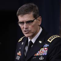 U.S. Central Command Command commander, U.S. Army Gen. Joseph Votel, speaks to reporters at the Pentagon Tuesday during a briefing to provide update on USCENTCOM operations. U.S. Mideast commander blasts Iran's provocative moves in Persian Gulf